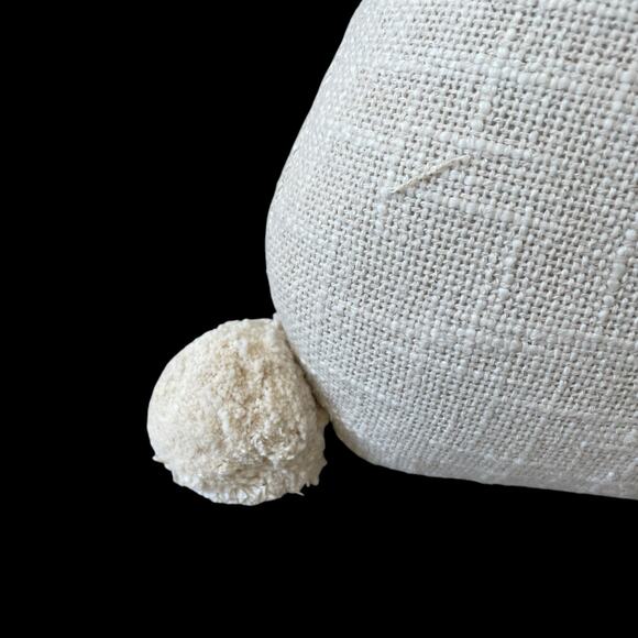 Rachel Ashwell Easter Bunny Rabbit Throw Pillow Beige & White Gingham NEW - Picture 9 of 13